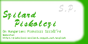 szilard piskolczi business card